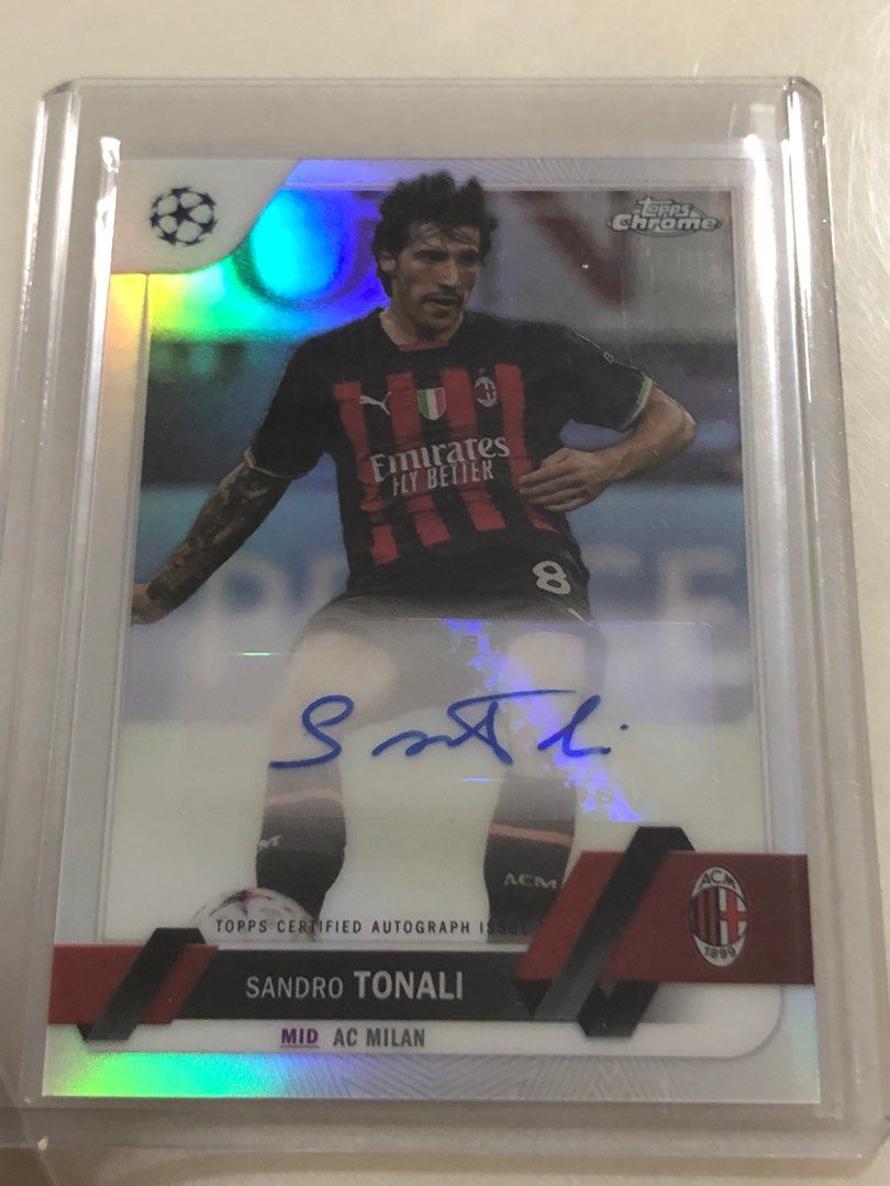 Topps UCC Chrome 2022/23 Sandro Tonali autograph card