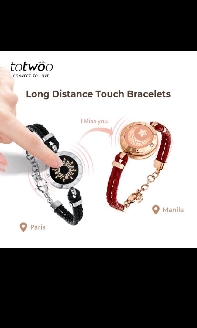 Amazon.com: TOTWOO Long Distance Touch Bracelet for Couples, Natural Black  Matte Agate & White Howlite Energy Beads Bracelet for Long Distance  Relationship Gifts, Bluetooth Smart Pairing Jewelry: Clothing, Shoes &  Jewelry