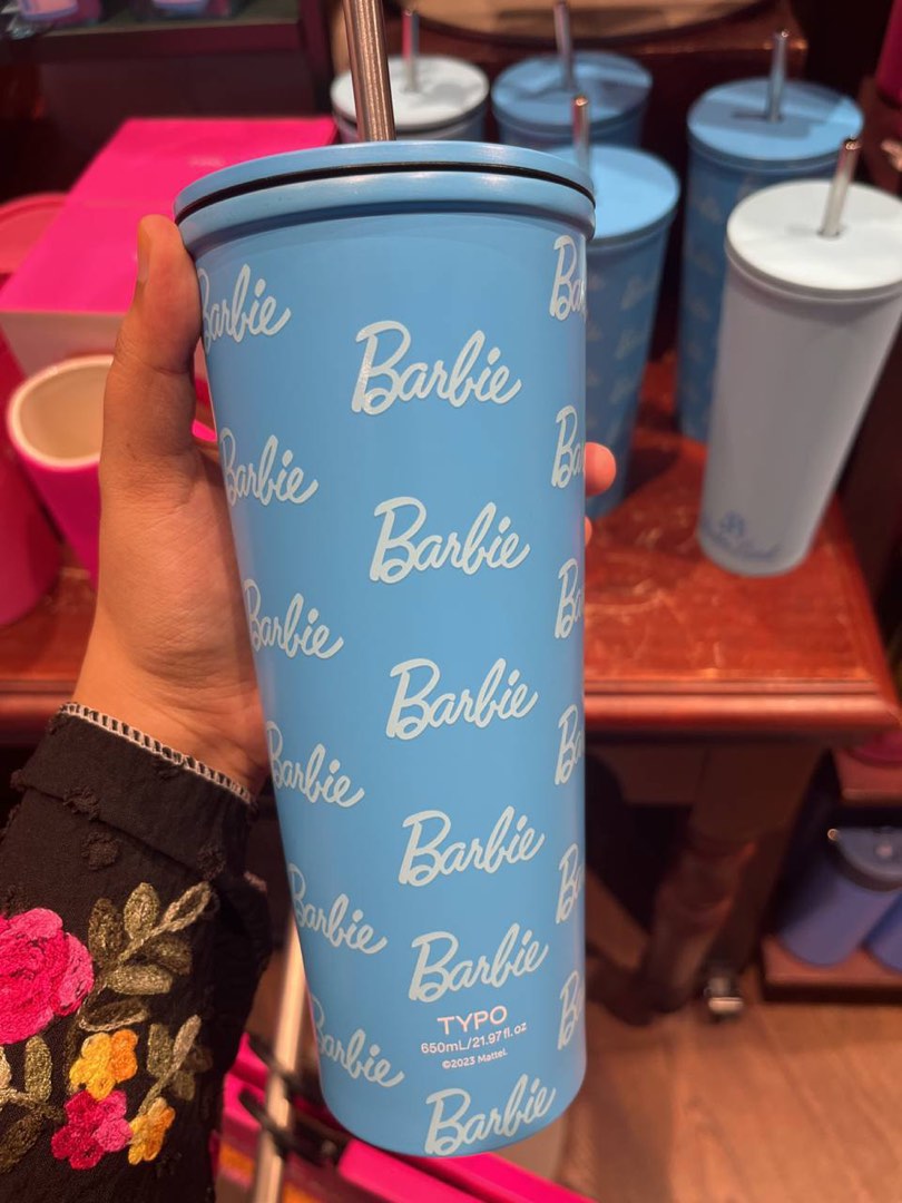 Typo Barbie Tumbler Blue, Furniture & Home Living, Kitchenware