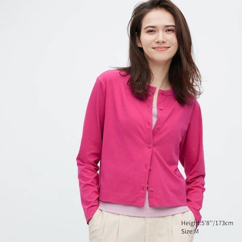 Uniqlo pink cardigan top
