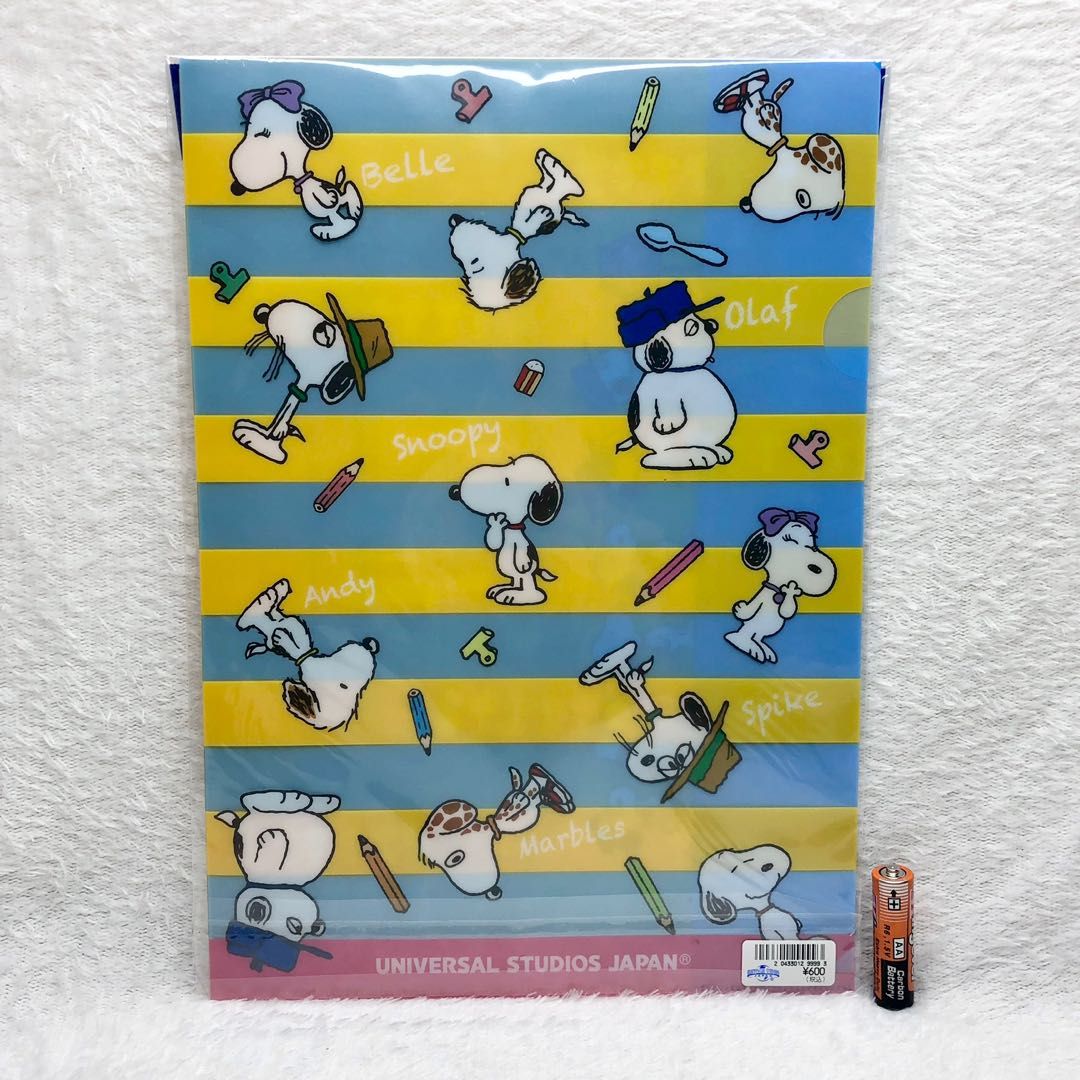 Universal Studios Japan Snoopy and Siblings Clear File Folder Set