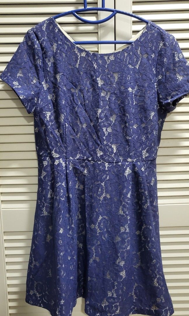 Valentino blue lace on sale dress
