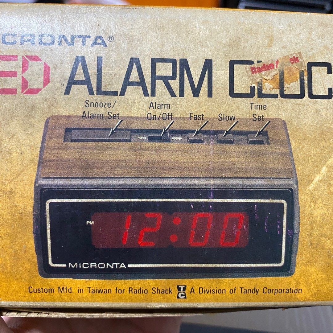 Vintage Micronta RadioShack Digital Alarm Clock on Carousell