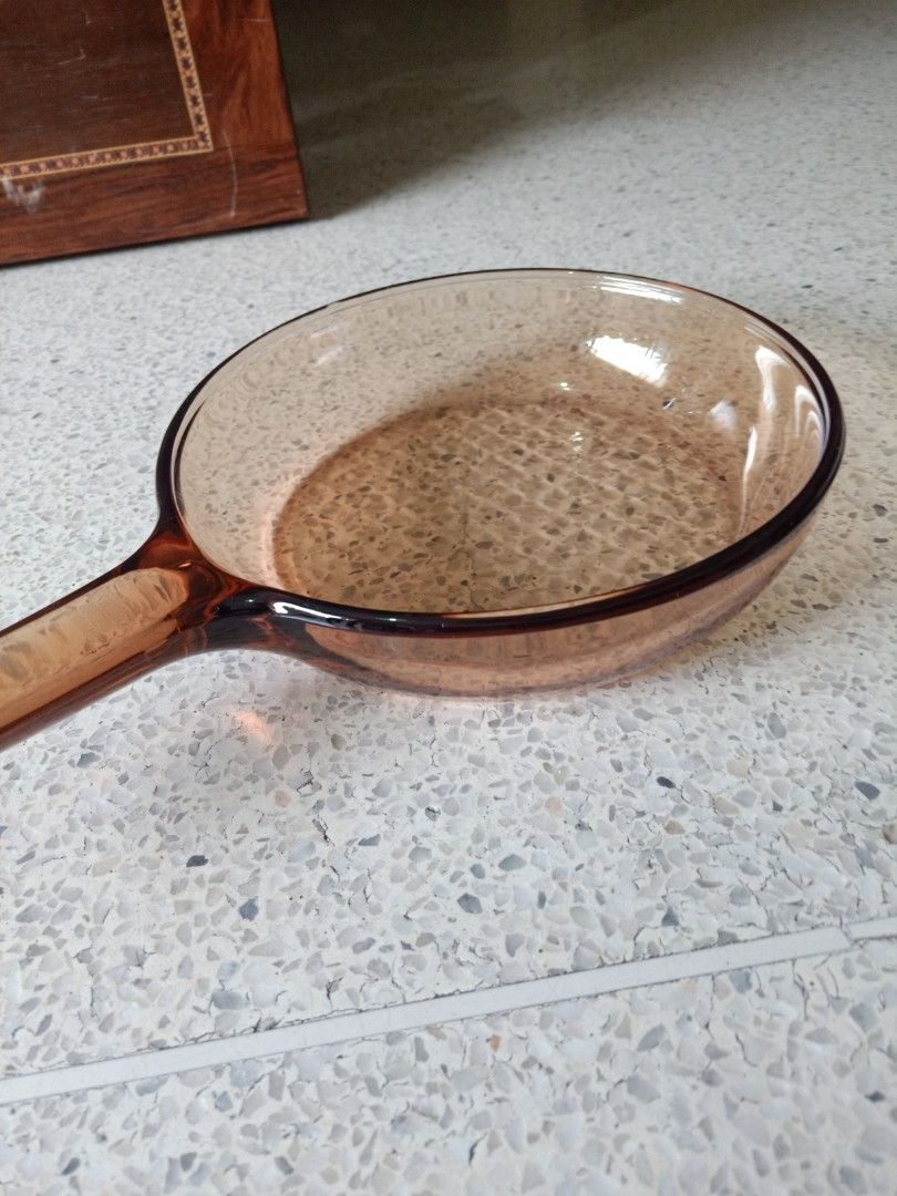 10 Inch Corning Vision France Amber Fry Skillet Pan 