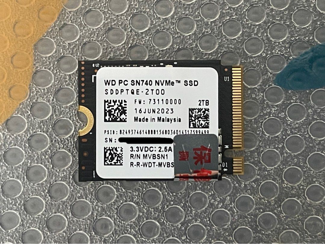 正規SN740 2TB SSD  2230 steamdeck ROG ALLY