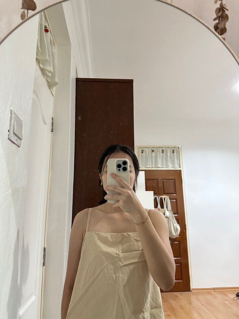 Straight neck cami dress 2025