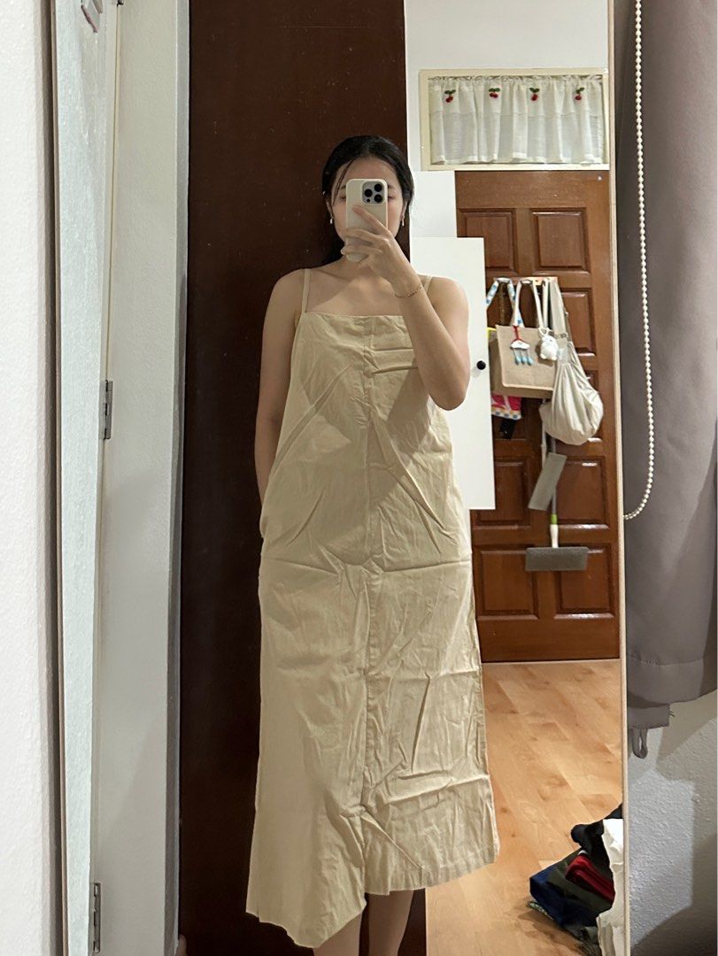 Straight neck best sale cami dress