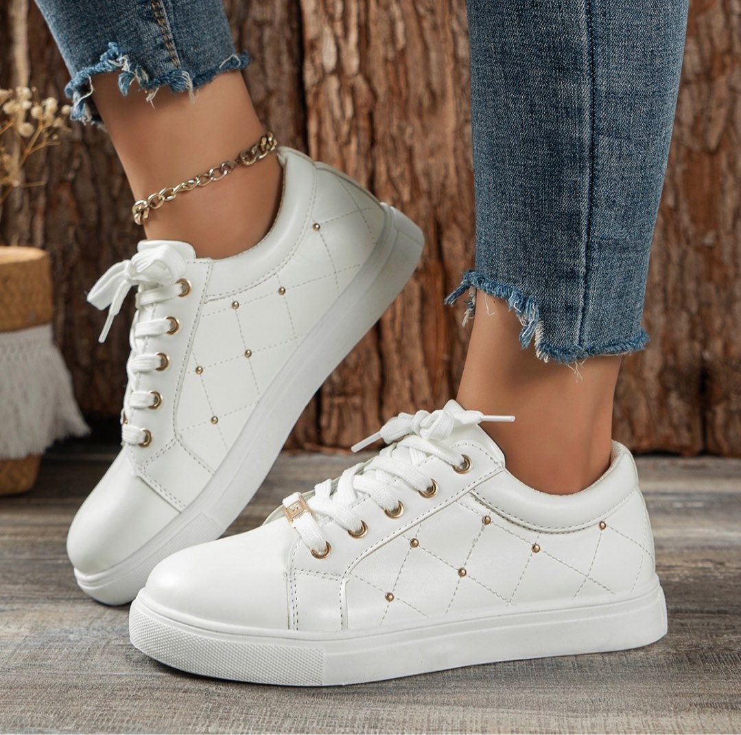 White colour deals sneakers shoes