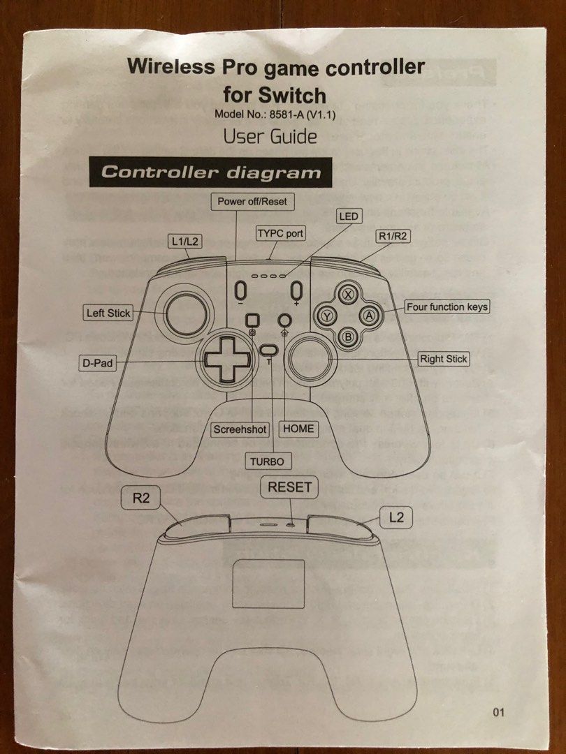 Wireless Pro Game Controller for Switch (Category: Controllers) located in Singapore. Submitted by ibentech (Listing ID 1242021941, Image 1). Description: ASIS.