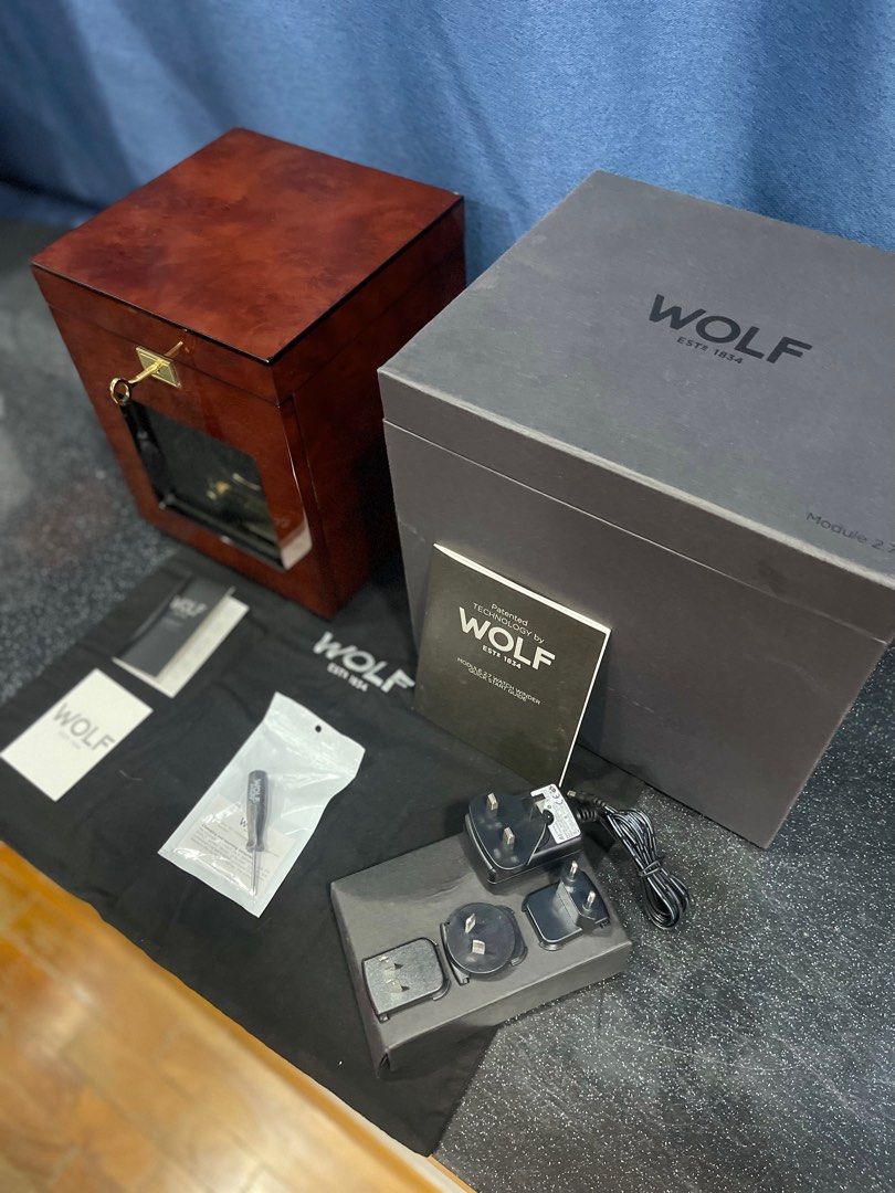 Wolf Savoy Single Watch Winder Module 2.7 with Storage for Rolex