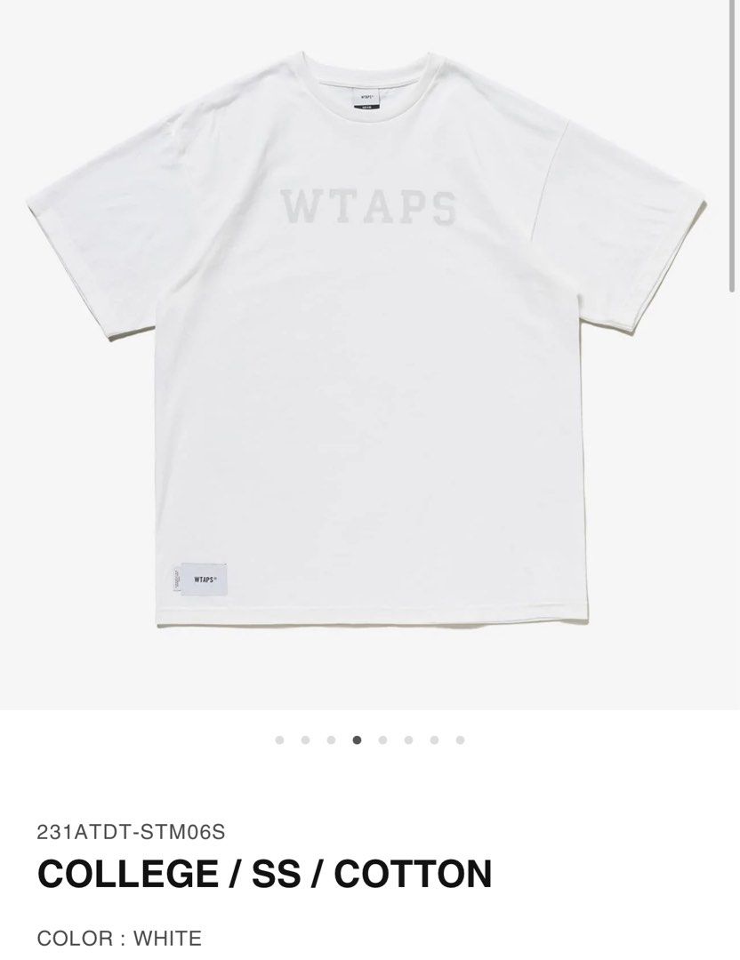 23SS wtaps COLLEGE / SS / COTTON-