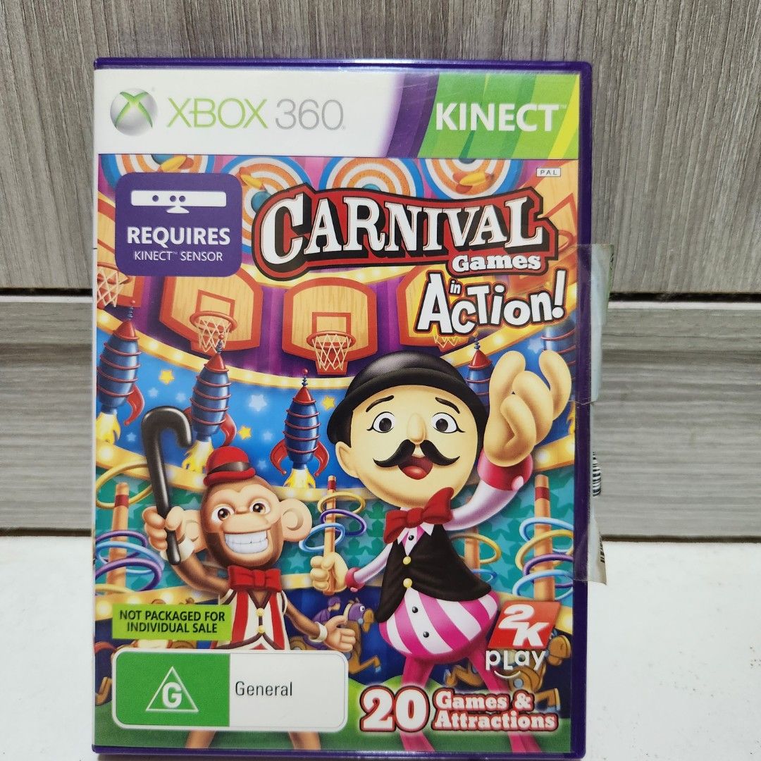 Xbox Kinect Carnival Games in Action Original Game DVD, Video Gaming