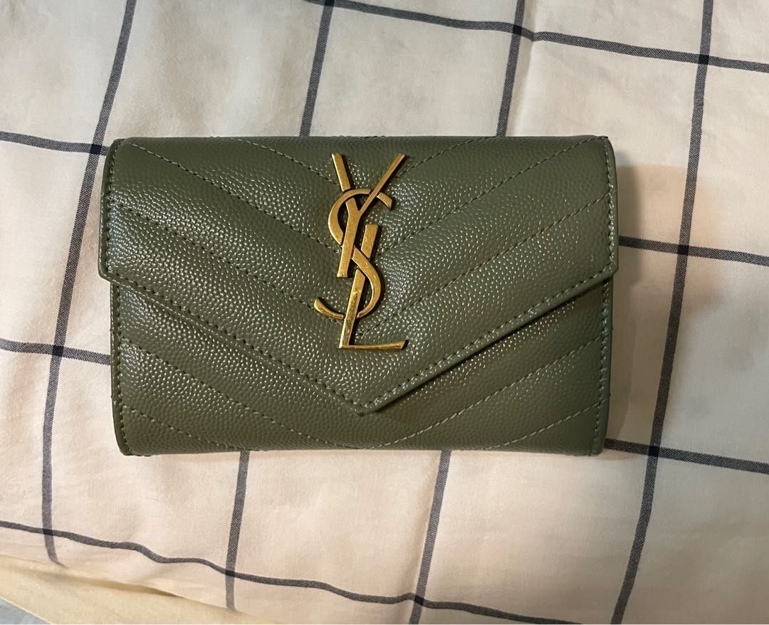 Green ysl wallet