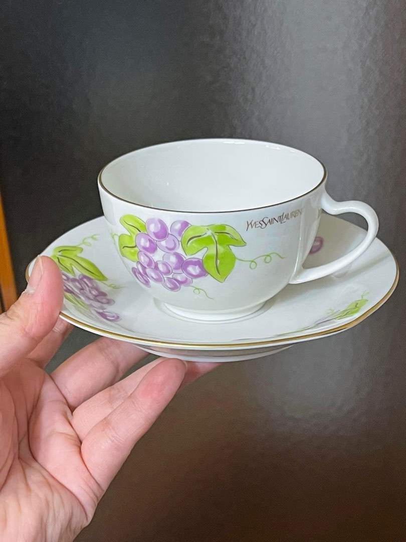 YVEST SAINT LAURENT (YSL) coffee cup and saucer on Carousell
