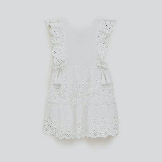 Zara dress deals with swiss embroidery