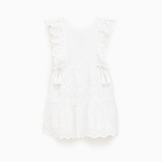 Zara dress with swiss embroidery hot sale