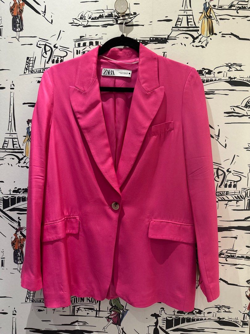 Blazer fushia zara deals