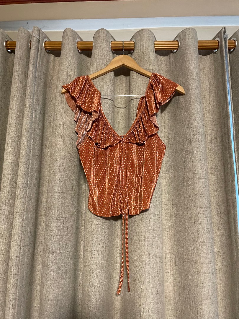 Zara rust top on Carousell