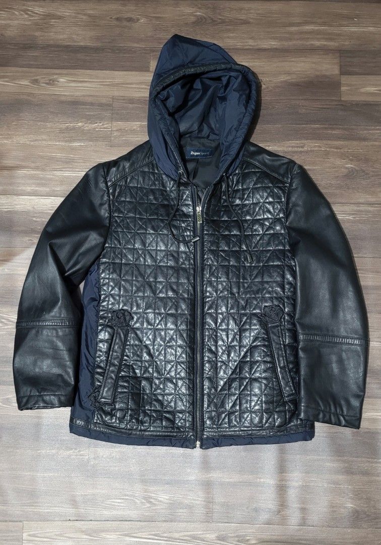 Zegna sport leather clearance jacket