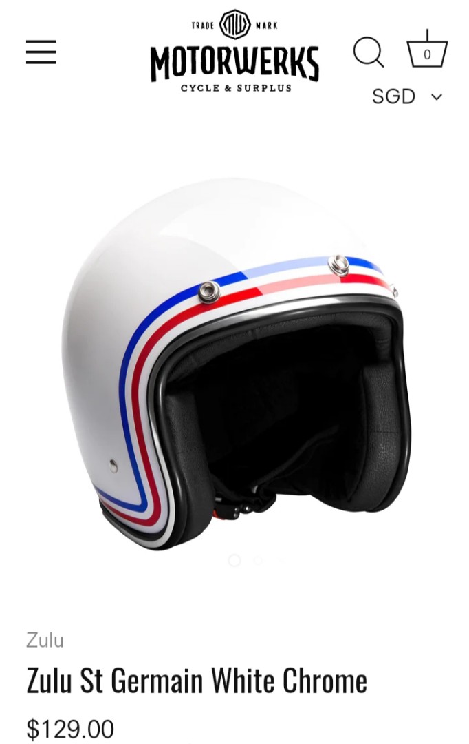 Helmet Zulu Vespa Cafe Racer, Motorcycles, Motorcycle Accessories on ...