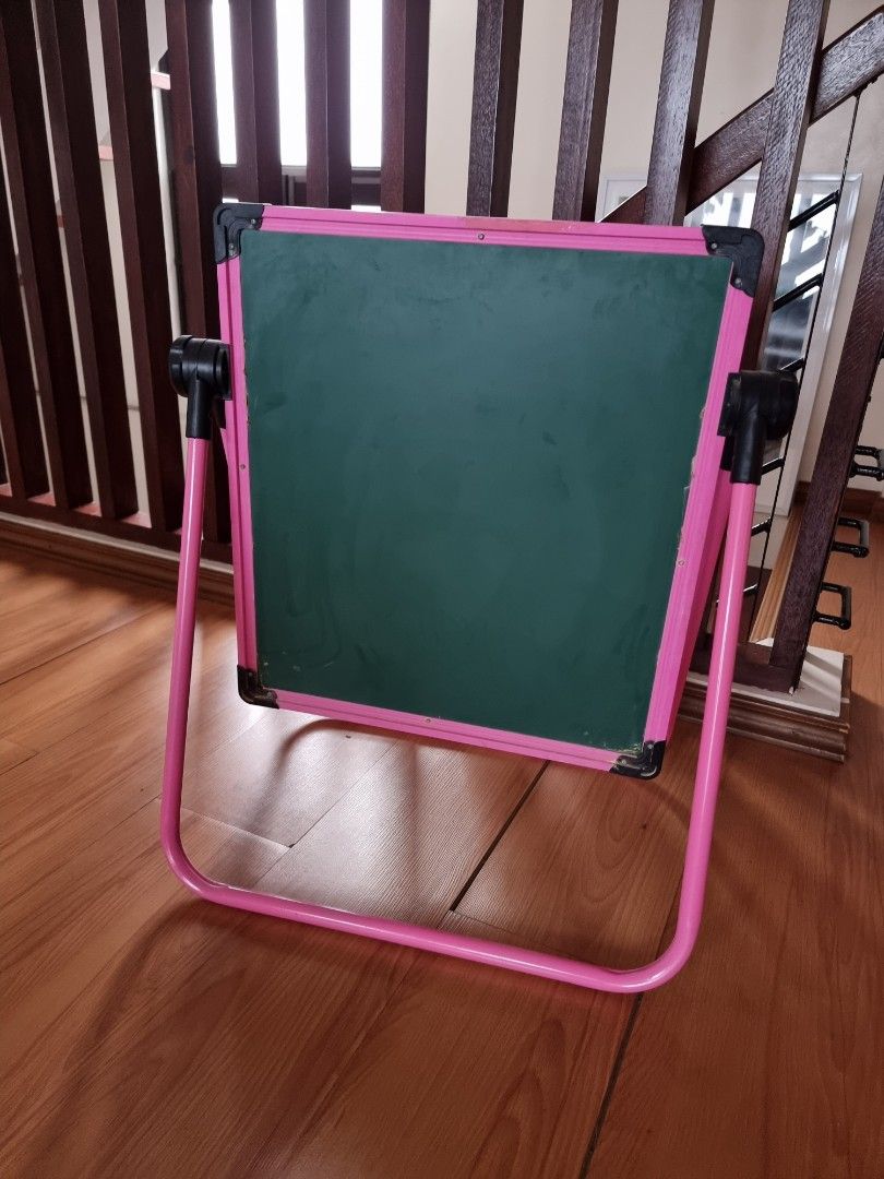 2 Face Blackboard and Whiteboard Writing/Drawing stand (Category: Other Kids Furniture) located in Bulacan. Submitted by iamolivia_p (Listing ID 1246392431, Image 2). Description: For creative developmemt and fun activities for kids, multi-purpose as can be used as a white board or chalkboard W: 48cm H:66cm.