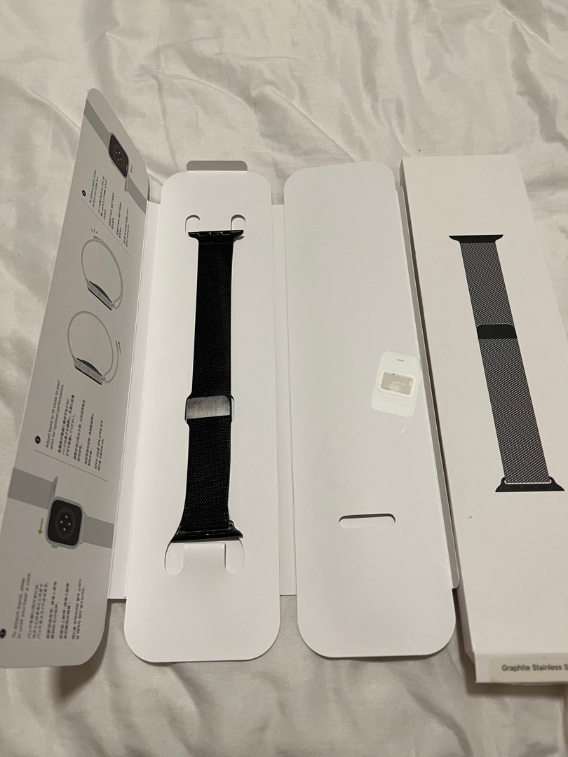 45mm Graphite Stainless Steel Milanese Loop Apple Watch, Mobile Phones