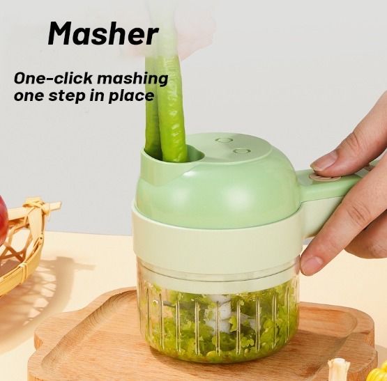 Plastic Peach(Cap Colour) Electric Mini Garlic Chopper, For Kitchen