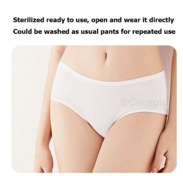 Generic 5pcs Breathable Men Cotton Underwear Briefs Disposable Pants L  White
