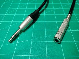 6.35mm TRS Stereo PL PL-55 Jack to 6.35mm Stereo Female Jack Extension Cord Cable 1.5m 3m 5m 10m