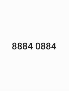 888 - Postpaid Golden number for sale - 884. Port in to any telco.