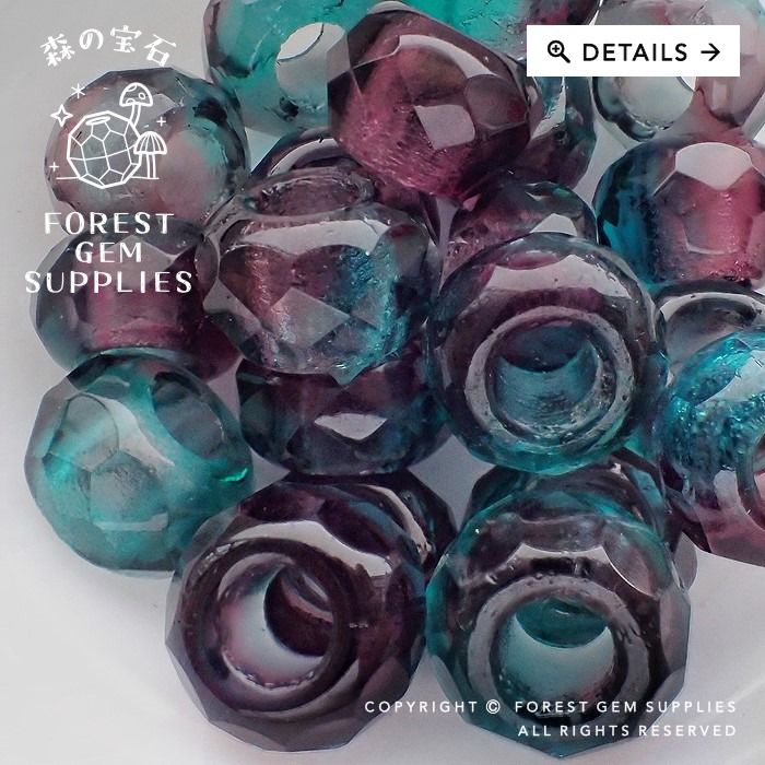 8x12mm Duotone Turquoise Blue Plum Purple Faceted Large Hole Rondelle premium Czech Glass Beads. Cute chunky round roller beads 6pcs