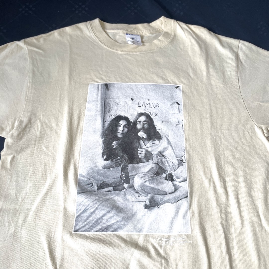 90sJone Lenon Yoko Ono art Vtg tee 1999 - Tシャツ/カットソー(半袖 