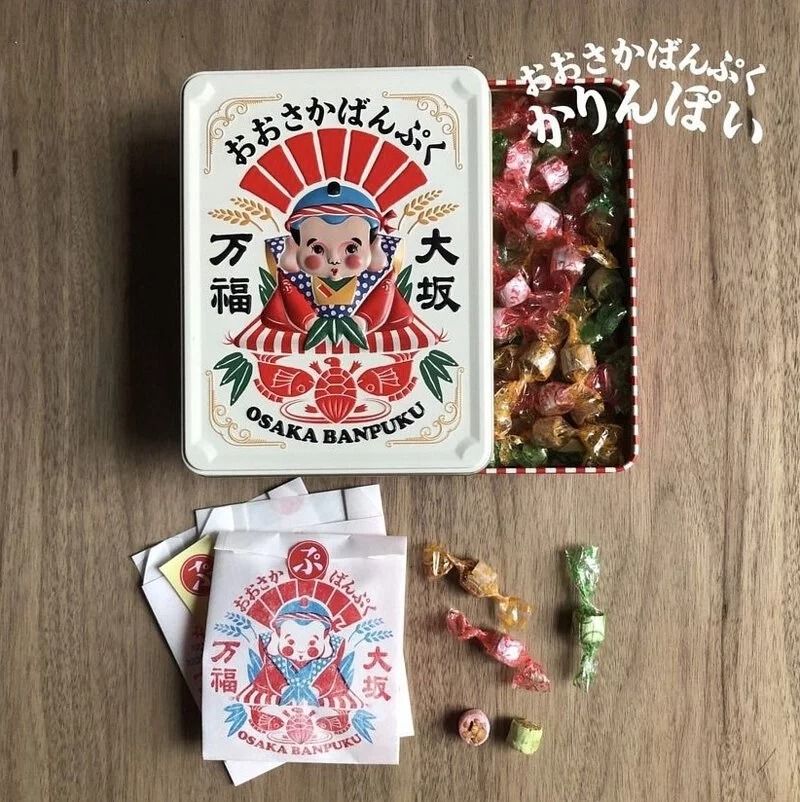 大阪萬福鐵盒奉天糖果抹茶草莓朱古力(90g) Japan Tokyo 東京日本手信