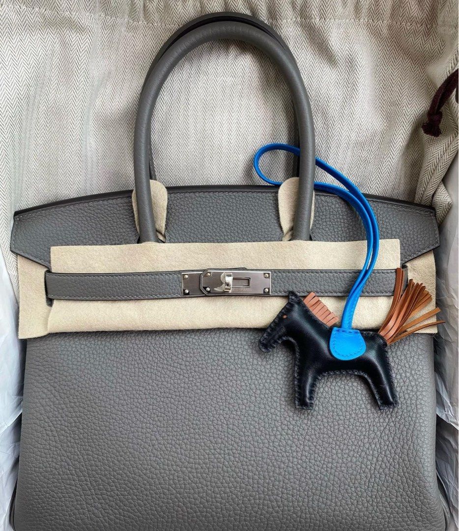 Hermes Birkin bag 30 Gris meyer Togo leather Gold hardware