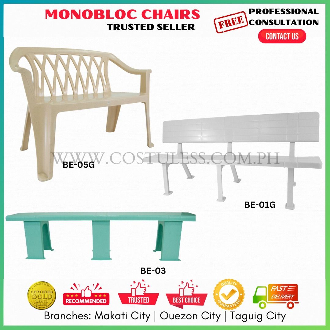 Monoblock store chair long