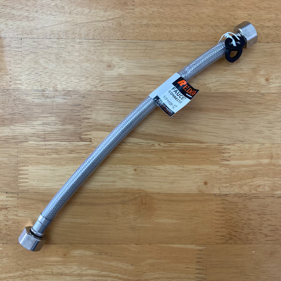 全新 New REDCO faucet connector Flexible Hose 濾水器 接頭 連接器 1/2F*1/2F*12" 廚房