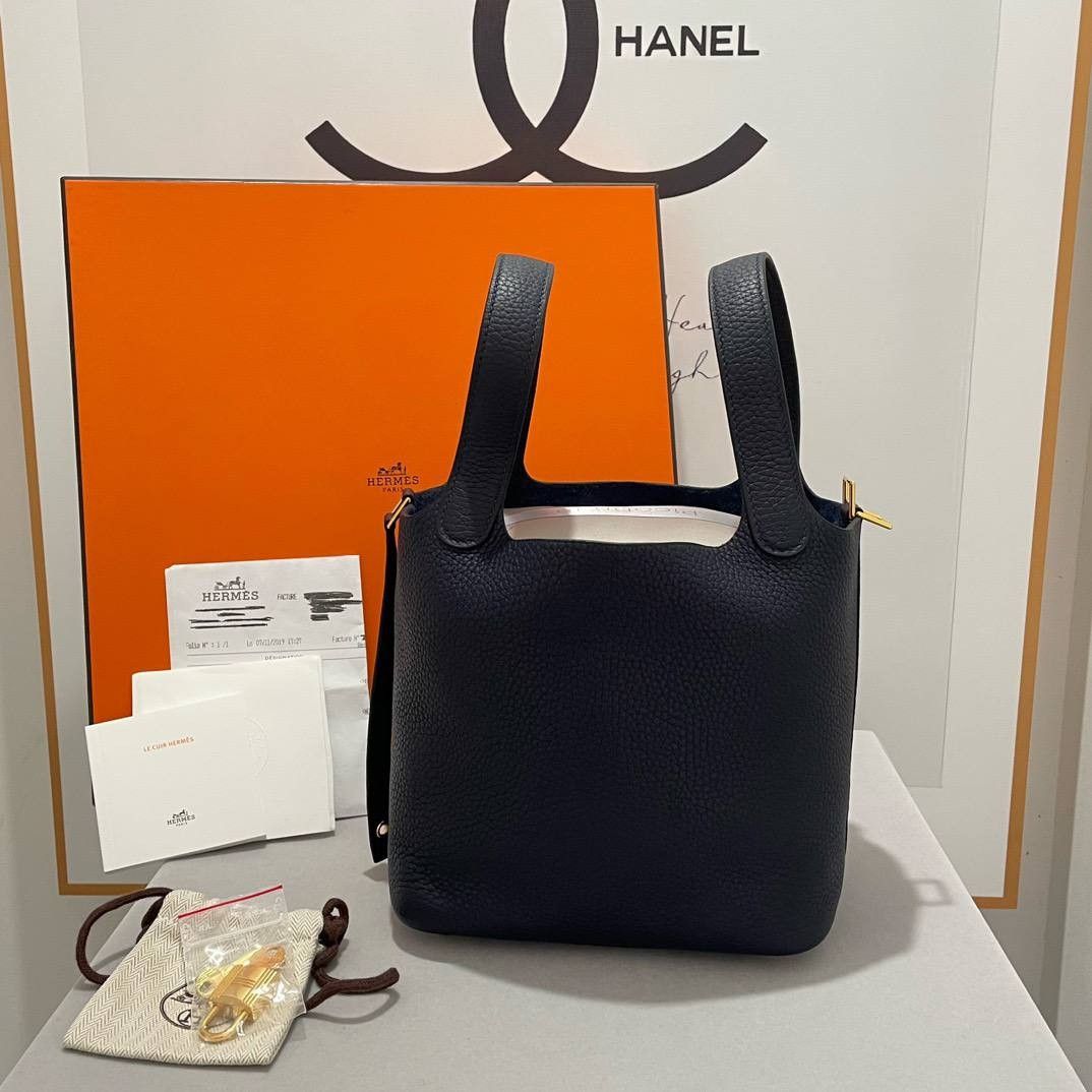Hermes Picotin 26 Black R stamp, Luxury, Bags & Wallets on Carousell
