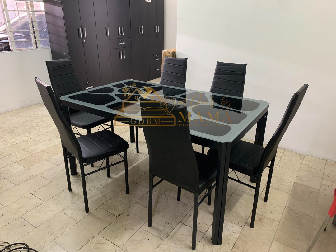 AFFORDABLE DINING SET WITH LEATHERETTE SEAT on Carousell