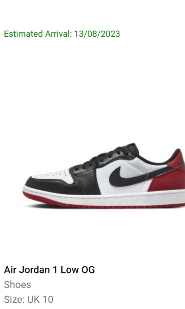 Air Jordan 1 Low OG Black Toe Men s Fashion Footwear Sneakers