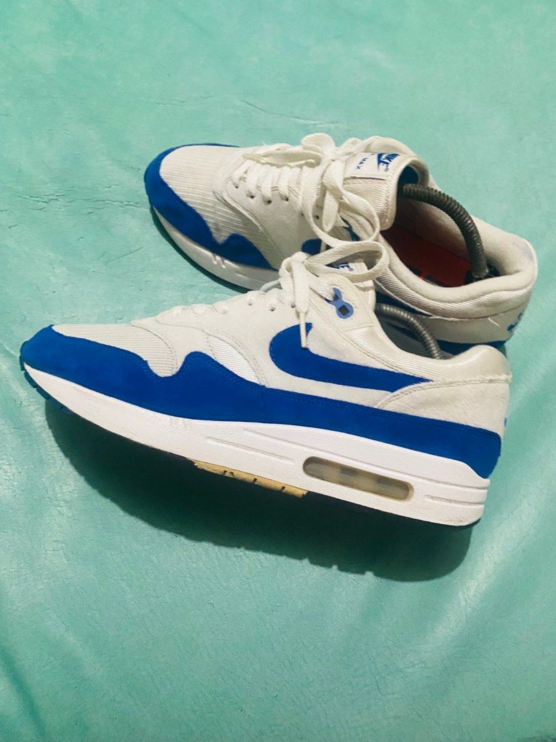 Air max 1 anniversary blue Men s Fashion Footwear Sneakers on Carousell