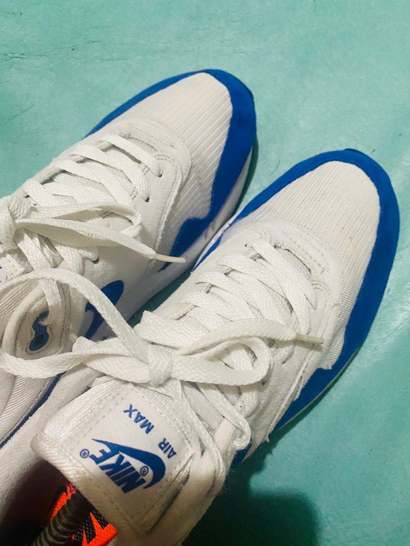 Air max 1 anniversary blue Men s Fashion Footwear Sneakers on Carousell