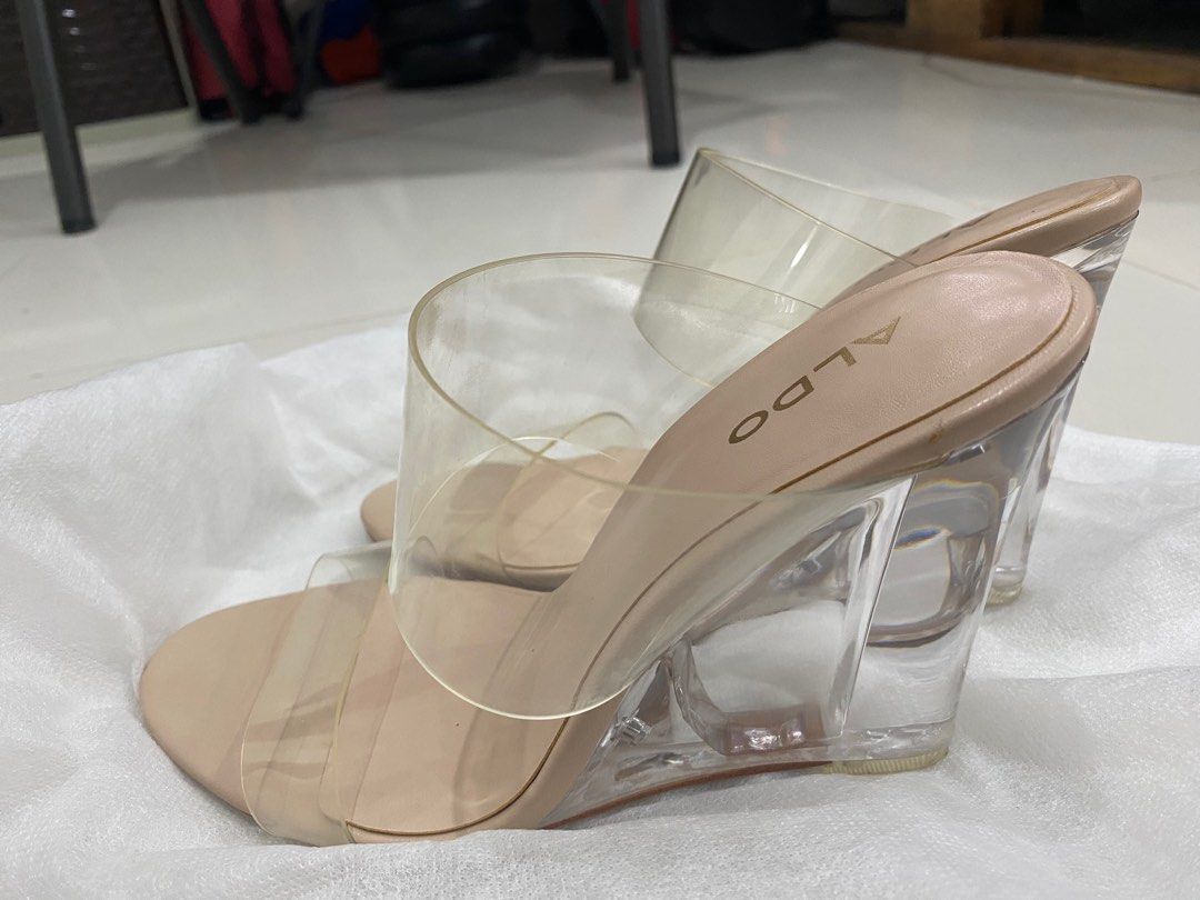 Aldo Glass Clear Heels 4 inches Women s Fashion Footwear