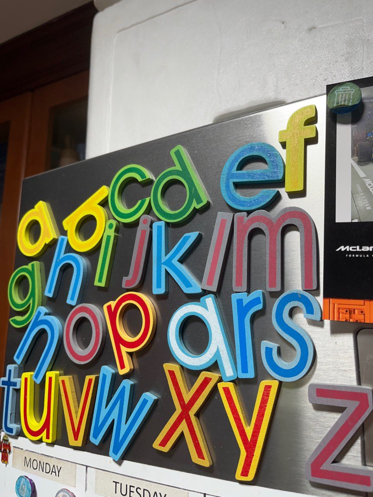 Alphabet fridge (wooden), Babies & Kids, Infant Playtime on