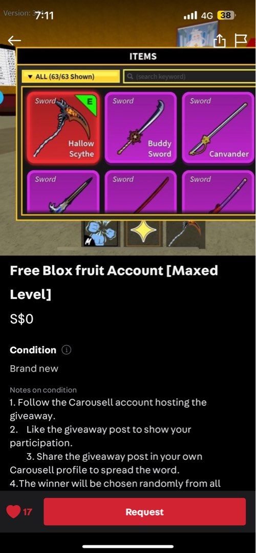 Blox fruits pro account, Video Gaming, Gaming Accessories, Game Gift Cards  & Accounts on Carousell