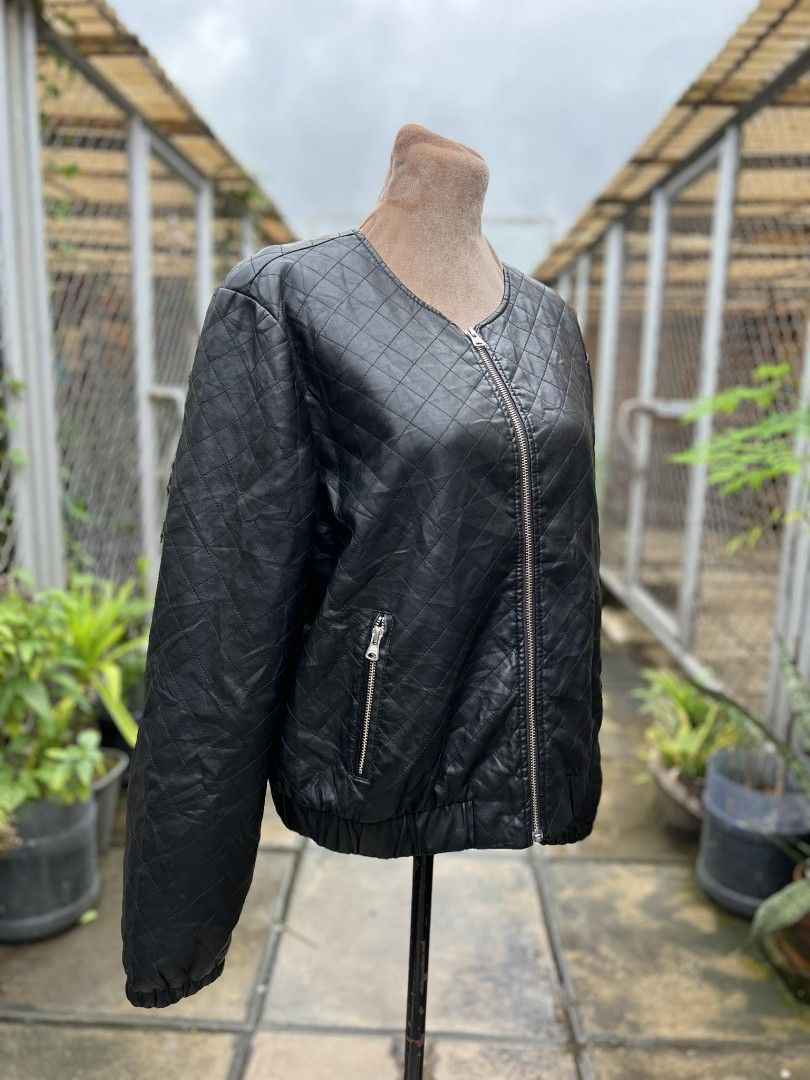 Apt 9 Leather Jacket, Women'S Fashion, Coats, Jackets And Outerwear On  Carousell