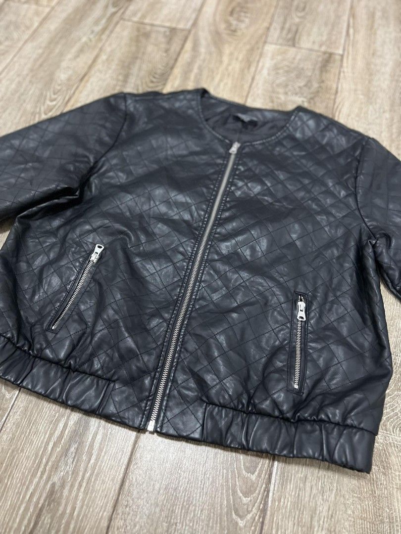 Apt 9 Leather Jacket, Women'S Fashion, Coats, Jackets And Outerwear On  Carousell