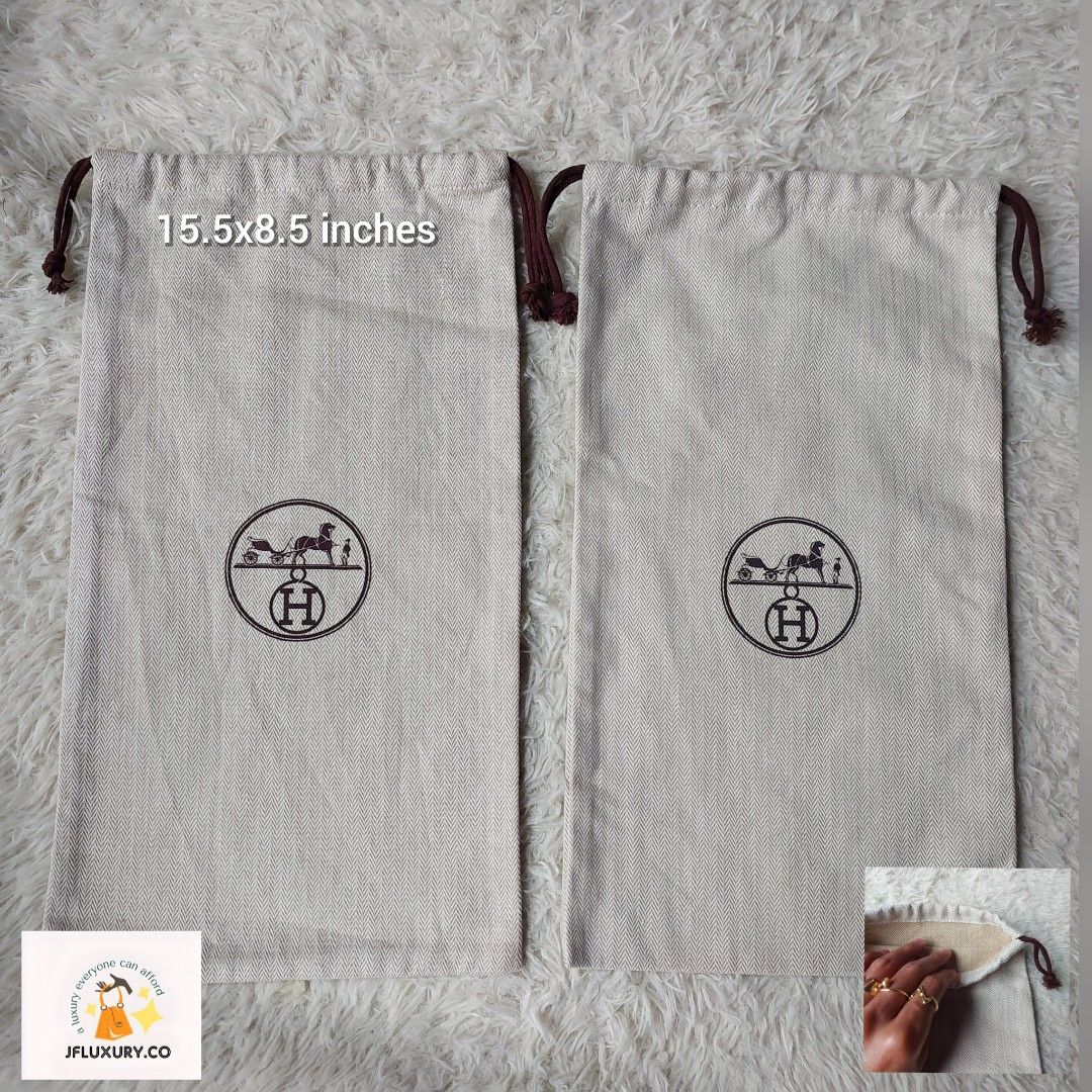 Authentic Hermes dust bag 15.5x8.5 inches