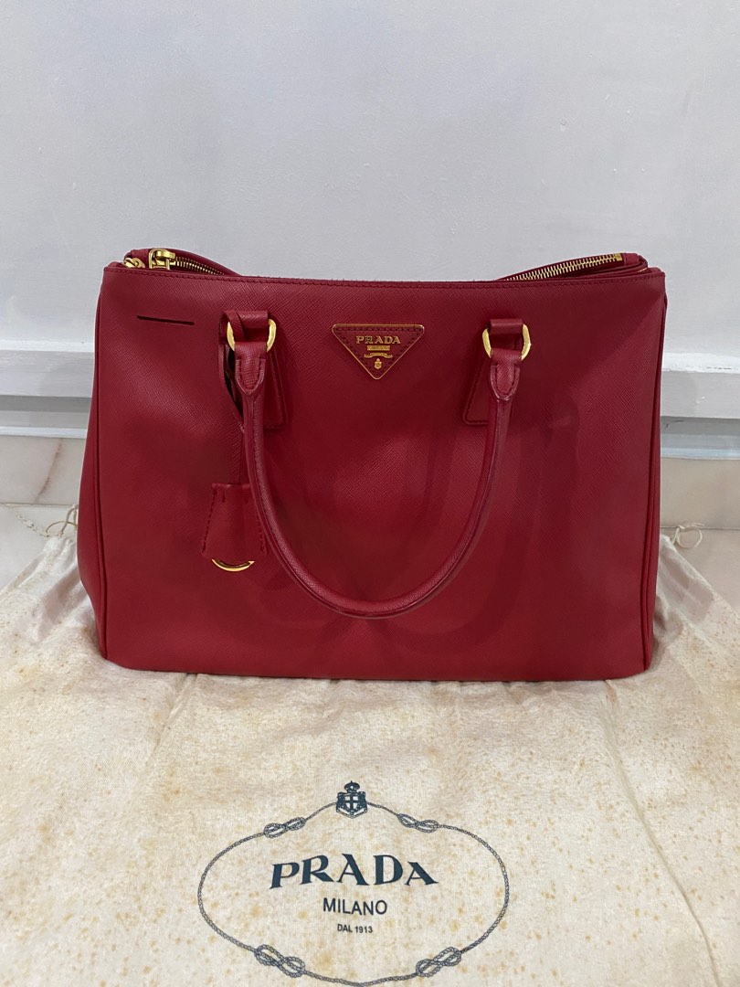 Prada Fuoco Saffiano Lux Leather Large Tote Bag BN1844 - Yoogi's Closet