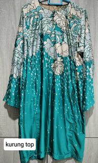 Baju Kurung Emerald Green with Floral Pattern