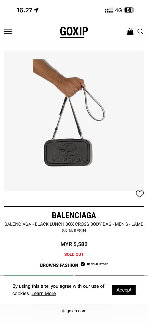 Balenciaga black Lunch Box cross body bag